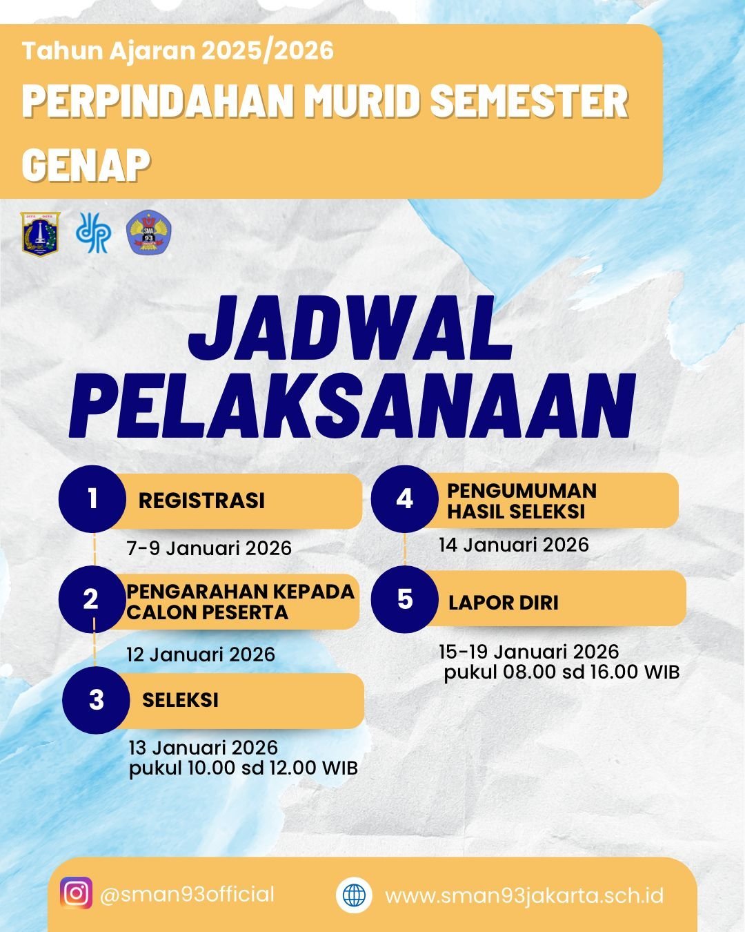  Jadwal Resmi Perpindahan Murid Semester Genap TA 2025/2026
